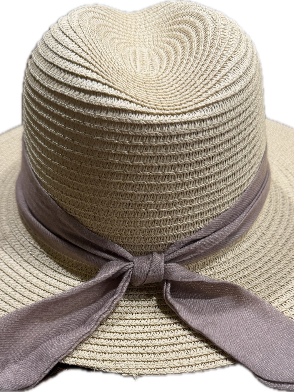 Kendall & Kylie Cream Straw Fedora with Light Pink Band - Picture 4 of 7